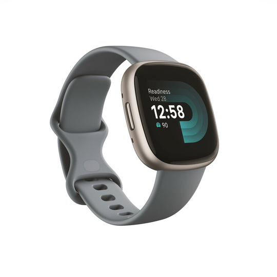 Fitbit - Versa 4 Waterfall Blue/Platinum