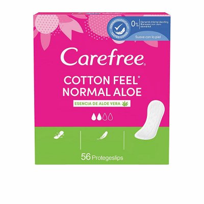 Trosskydd Carefree Cotton Feel Normal Aloe (56 uds)