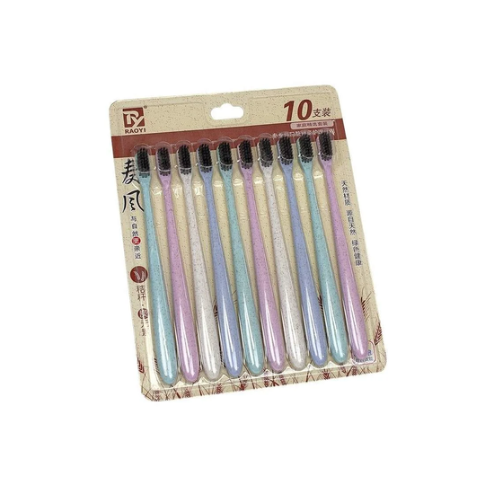 10-pack tandborstar - 4 färger