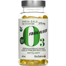 BioSalma Omega-3 av Alg 375mg DHA/EPA 60 kapslar