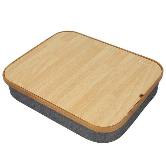 Knäskrivbord med Förvaring - Grå