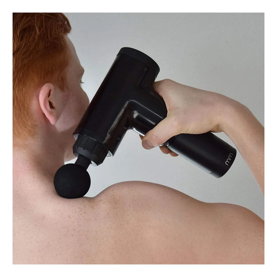 Massagepistol med 4 Massagehuvuden - Svart