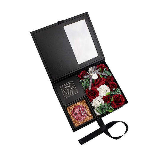 Presentbox med Blommor och Tvål