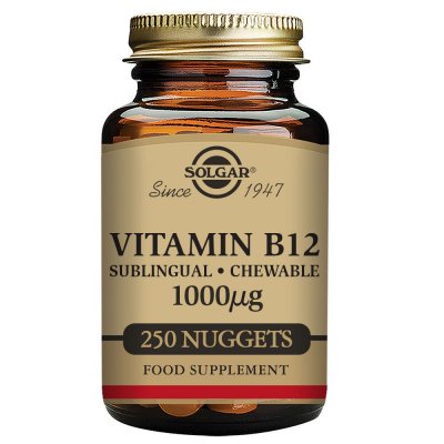 Vitamin B12 (cyanokobalamin) Solgar 30249 1000 mcg (Antal: 100 tabletter)