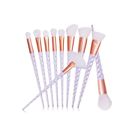 10-pack Sminkborstar, Enhörning - Lila