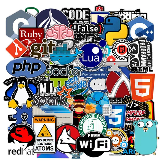 50x Klistermärken och Dekaler - Programmering