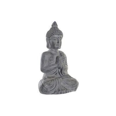 Dekorativ Trädgårdsfigur DKD Home Decor Grå Buddha Harts Magnesium (38,8 x 26,8 x 62,3 cm)