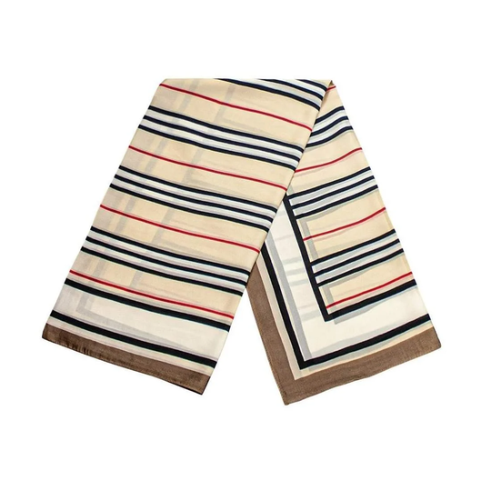 Randig scarf - Brun, Nr. 32