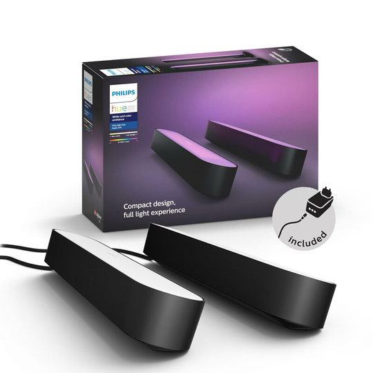 Philips Hue Hue White and Color Ambiance Play / Svart / 2-pack