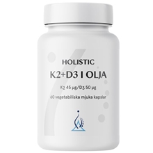 K2+D3-vitamin i kokosolja 60 kapslar