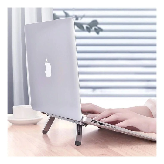 Laptopstöd med Två Höjder - Mörk Silver