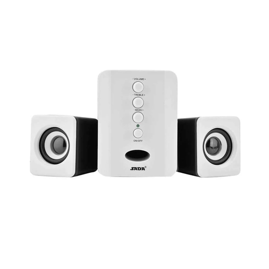 SADA D-202 Stereo Högtalare med Subwoofer, Vit