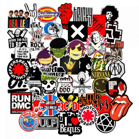 100x Klistermärken och Dekaler - Musik