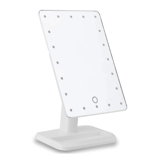 Sminkspegel med LED-lampor - Vit