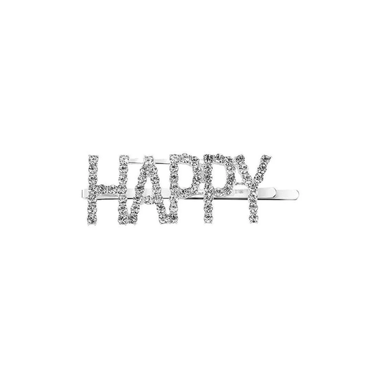 Hårnål med text - Happy