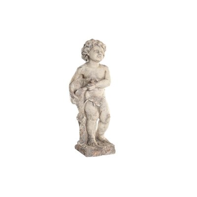 Dekorativ Trädgårdsfigur DKD Home Decor Grå Ängel Magnesium (28 x 22 x 77 cm)