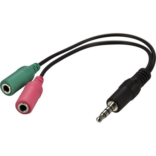 Deltaco headsetadapter för smartphone / laptop