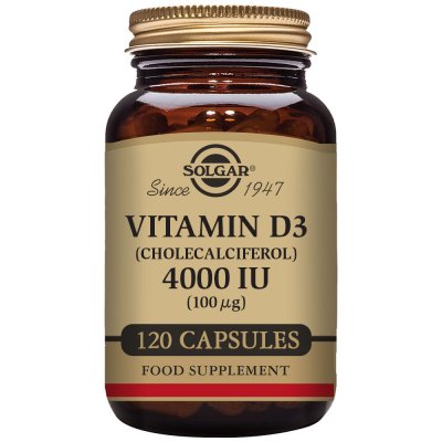 Vitamin D3 (kolekalciferol) Solgar 4000 iu (Antal: 120 Kapslar)