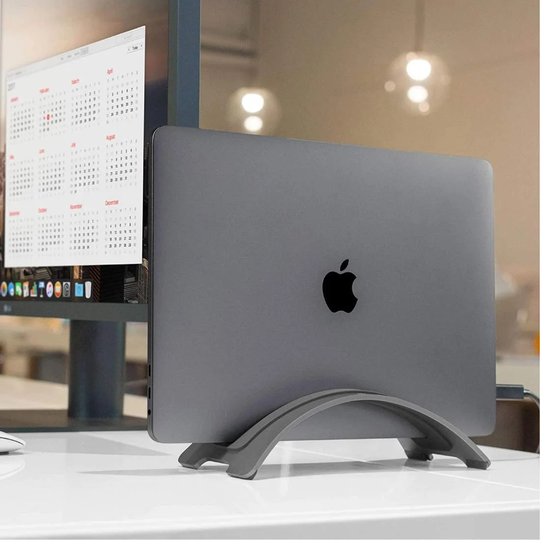 Justerbart Laptop- och Surfplatteställ - Mörk Silver