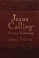 Jesus Calling Morning and Evening, Brown Leathersoft Hardcover, with Scripture References