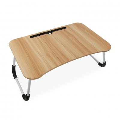 Hopfällbart sängbord Laptop Metall Plast Trä MDF (40 x 28 x 60 cm)