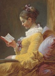 Young Girl Reading Notebook