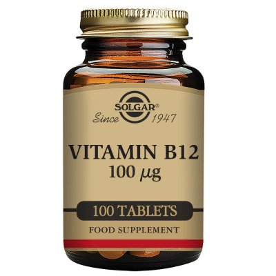 Vitamin B12 (cyanokobalamin) Solgar E3180 100 mcg (100 tabletter)