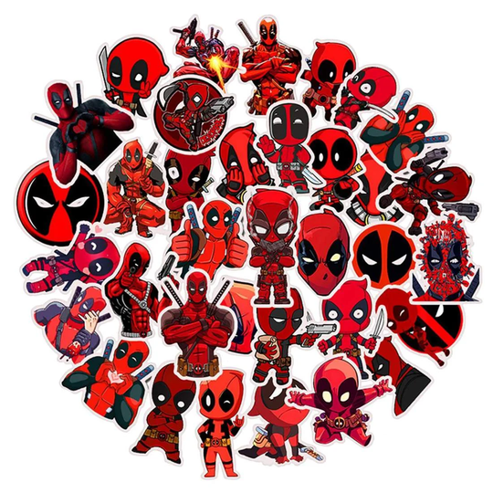 35x Klistermärken och Dekaler - Deadpool