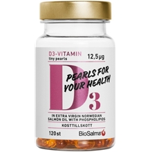 BioSalma D3-vitamin 12,5μg tiny pearls 120 kapslar