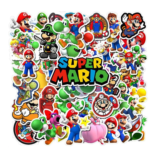 50x Klistermärken och Dekaler - Super Mario