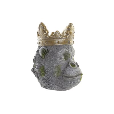 Kruka DKD Home Decor Grå Gyllene Gorilla Magnesium (29 x 26 x 34,9 cm)