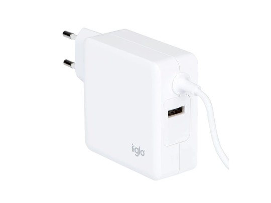 iiglo universal USB-C laddare till PC, telefon och surfplatta, USB-C 90W 1.8m
