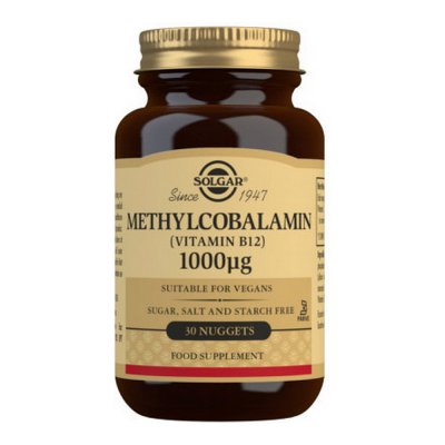 Vitamin B12 (metylkobalamin) Solgar 1000 mcg (30 tabletter)