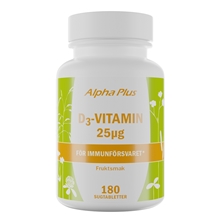 D3-vitamin 1000IE 180 tabletter