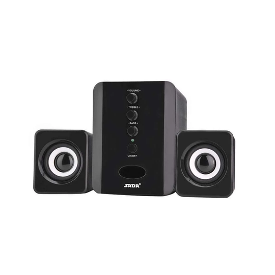 SADA D-202 Stereo Högtalare med Subwoofer, Svart