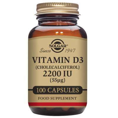 Vitamin D3 (kolekalciferol) Solgar 2200 iu (Antal: 50 Kapslar)