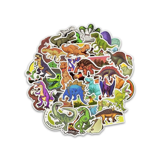 Klistermärken, 50 pack - Dinosaurier