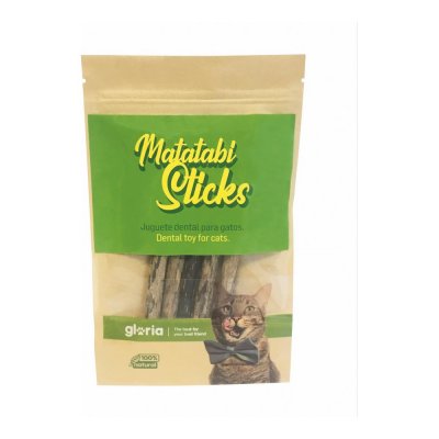 Tårbindel Gloria Katt Tandvård Matatabi trä (5 uds)