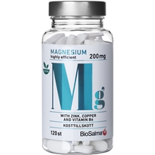 BioSalma Magnesium 200mg + Zink, Koppar, B6 120 tabletter