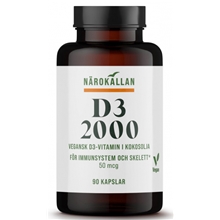 D3 2000 Vegan 90 kapslar