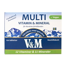 V&M med spirulina 120 tabletter
