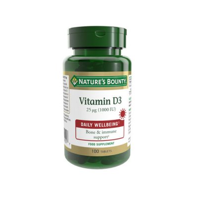 D3-vitamin 25 mcg (1000 UI) Nature's Bounty 100 tabletter