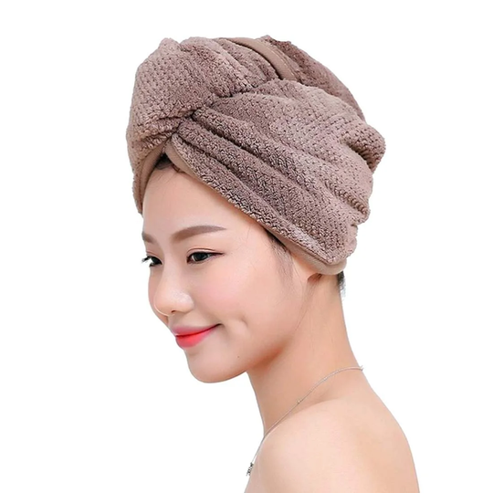 Handduk, Turban - Brun