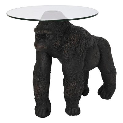 Sidobord DKD Home Decor Gorilla Glas Magnesium (75 x 45 x 57 cm)