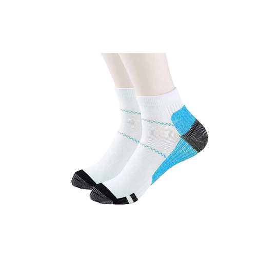 Unisex Ankelstrumpor med Kompression - L / XL - Blå