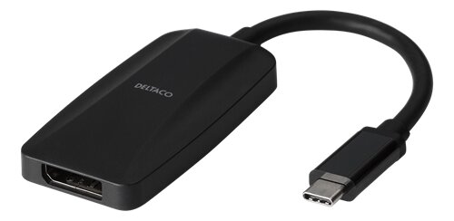 Deltaco USB-C till DisplayPort kabel - Svart