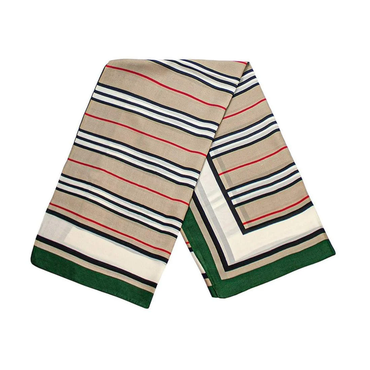 Randig scarf - Grön, Nr. 30
