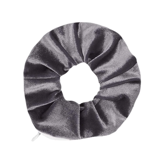 Scrunchie med Ficka - Silver
