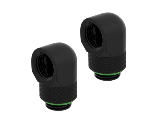 Corsair Hydro X - Rotary 90° - 1/4" - 1/4" - 2-pack - Svart