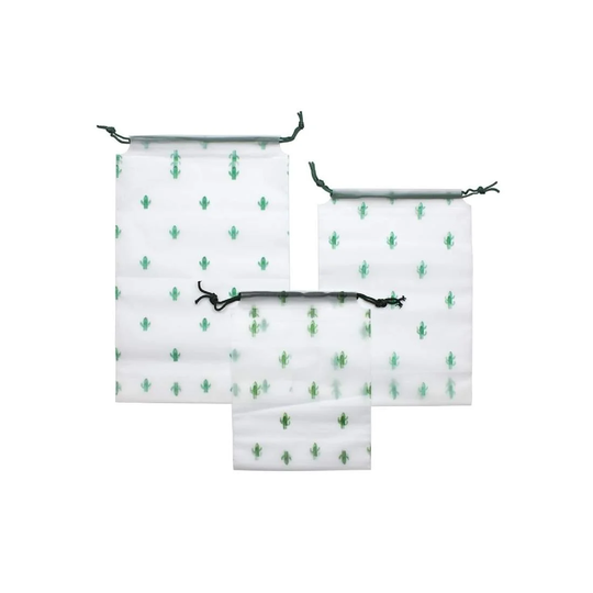 Förvaringspåsar i 3-pack, Kaktus